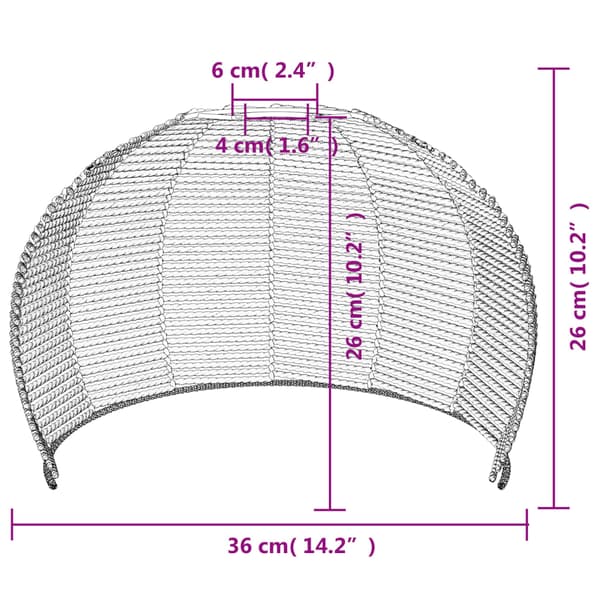 Taklampskärm Ø36x26 cm järn och papper