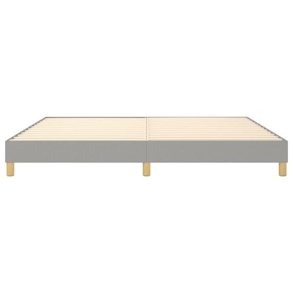 Boxspring-sängram ljusgrå 200x200 cm tyg