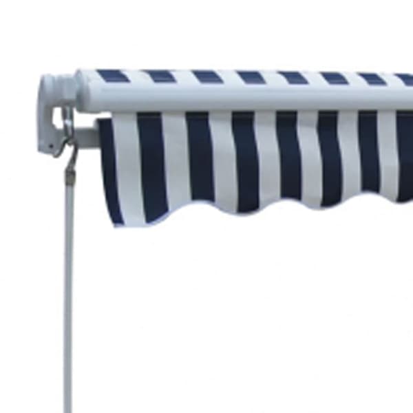 Markis manuellt infällbar 300 cm blå/vit