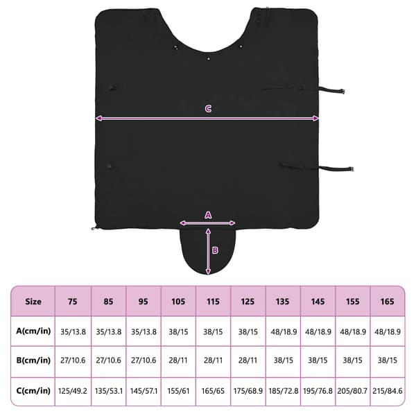 Hästdyna Svart 95 cm Polyester Fleece