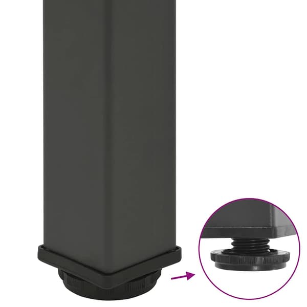 Soffbordsben 4 st antracit 30-32 cm stål
