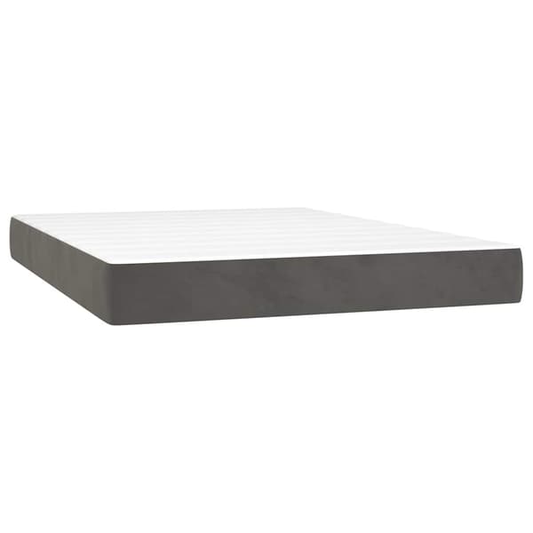 Pocketresårmadrass medium mörkgrå 120x210x20 cm sammet