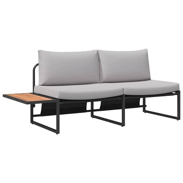 Trädgårdsmöbelset 3 pcs Ljusgrå Stål