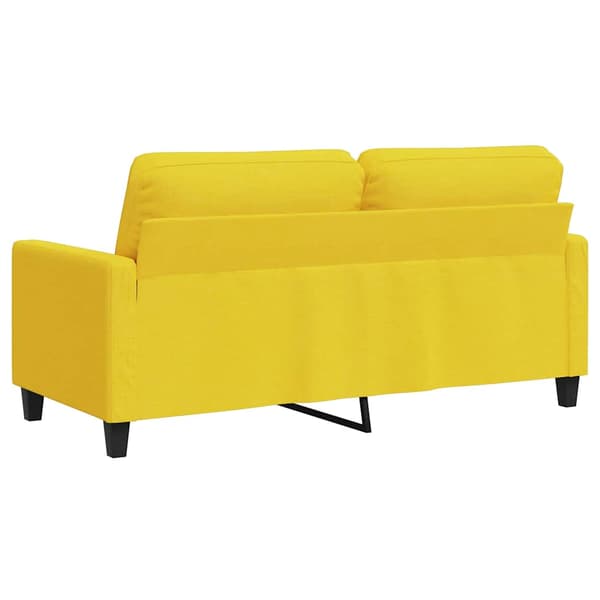 2-sitssoffa ljusggul 140 cm tyg