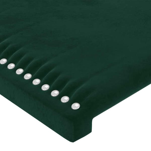 Sänggavel mörkgrön 80x5x78/88 cm sammet