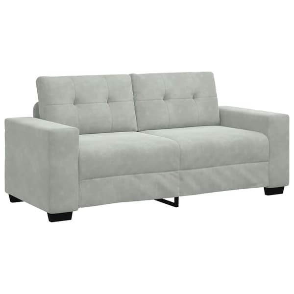 Loveseat soffa ljusgrå 180x77x82 cm sammet