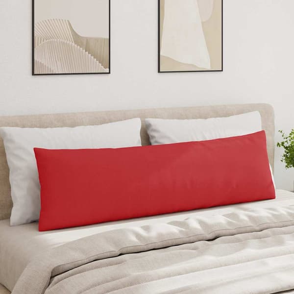 Sofakuddar 2 pcs Röd 145 x 40 cm tyg