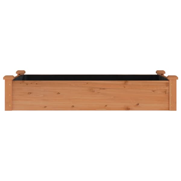 Odlingslåda med foder brun 120x60x25 cm massivt granträ