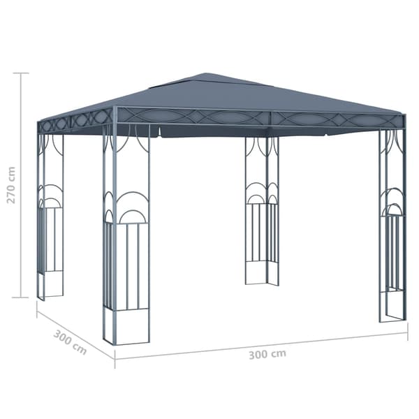 Paviljong 300x300 cm antracit