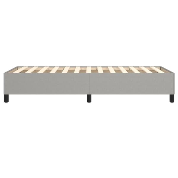 Boxspring-sängram ljusgrå 100x200 cm tyg