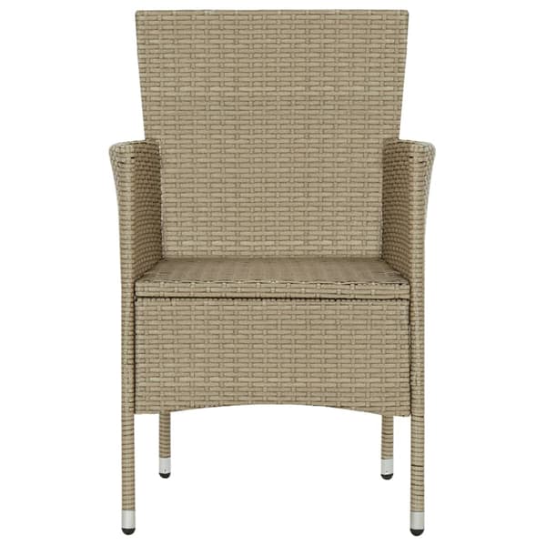Matstol trädgård 4 st konstrotting beige