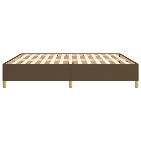 Boxspring-sängram mörkbrun 180x200 cm tyg