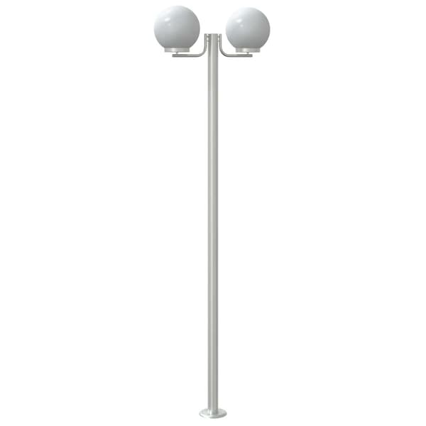 Utomhusgolvlampor 3 st silver 215 cm rostfritt stål