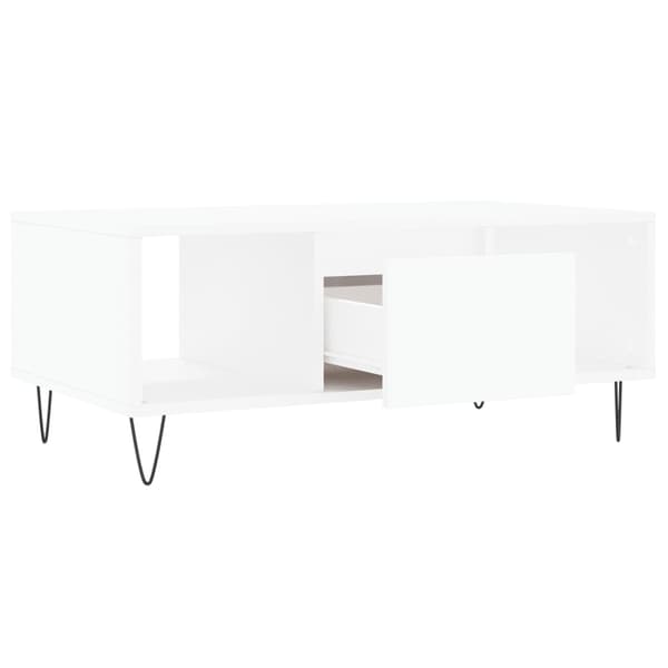 Soffbord vit 90x50x36,5 cm konstruerat trä