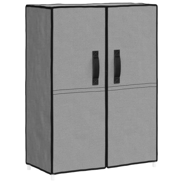 Skoskåp grå 60x28x90 cm tyg