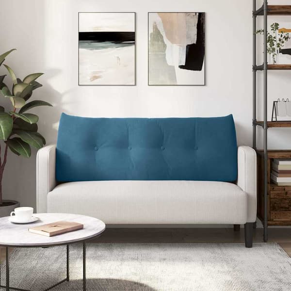 Ryggkudde Blå 120 x 24 x 50 cm Sammet