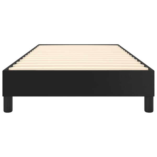 Boxspring-sängram svart 90x190 cm konstläder