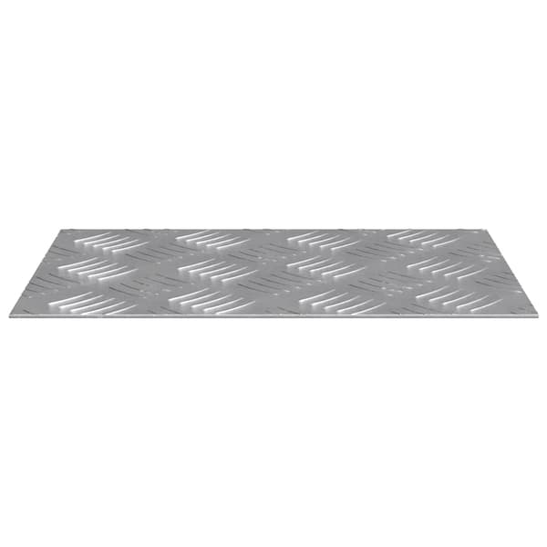 Trappsteg 4 st 30 x 20 cm Silver Aluminium Rektangulär
