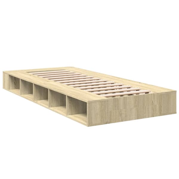 Sängram sonoma-ek 75x190 cm konstruerad trä