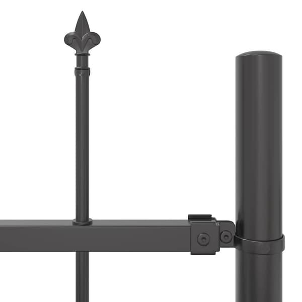 Trädgårdsstängsel 2 pcs Grå 3,4 x 0,8 m Pulverlackerad stål