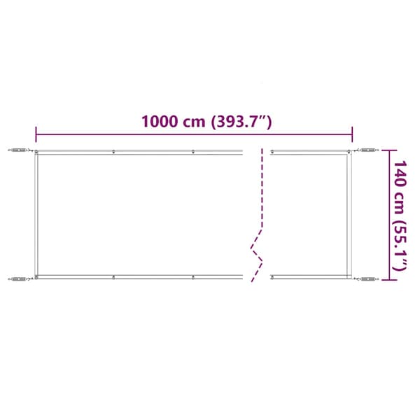 Markis vertikal blå 140x1000 cm oxfordtyg