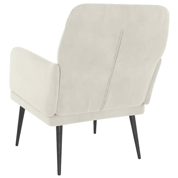 Loungestol gräddvit 62x79x79 cm sammet