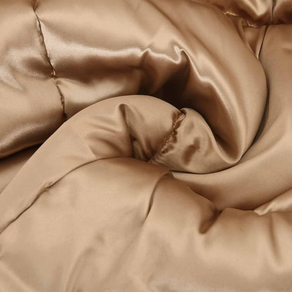 Vinter Täcke Guld 200 x 220 cm Satin och Mikrofiber