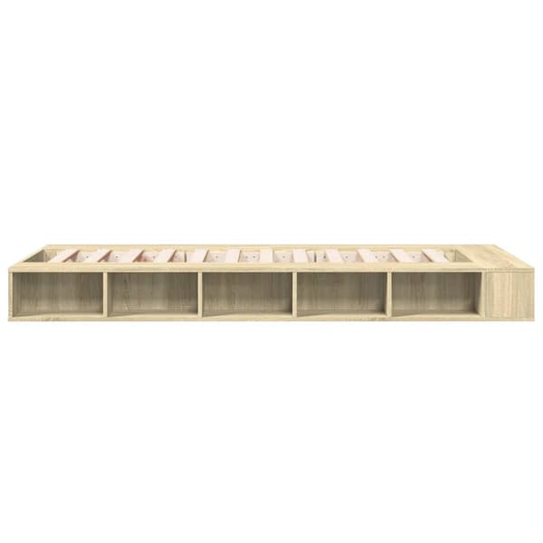 Sängram sonoma-ek 90x200 cm konstruerad trä