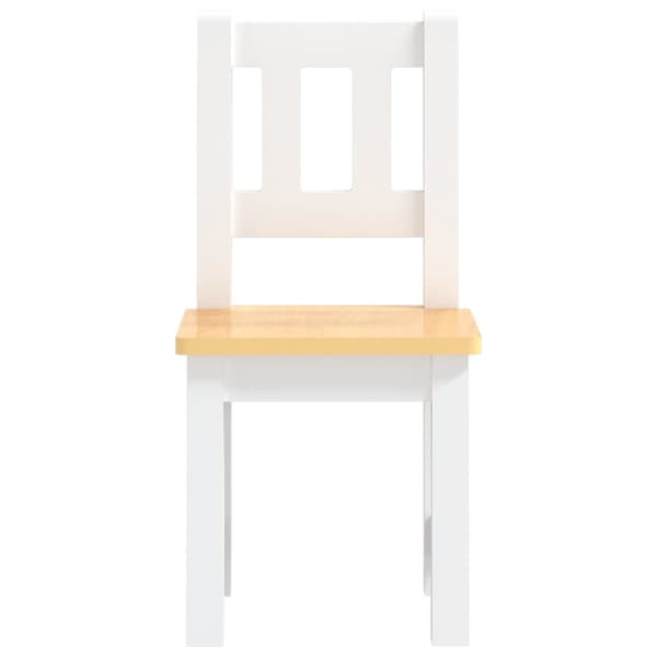 Barnbord och stolar 3 delar vit och beige MDF
