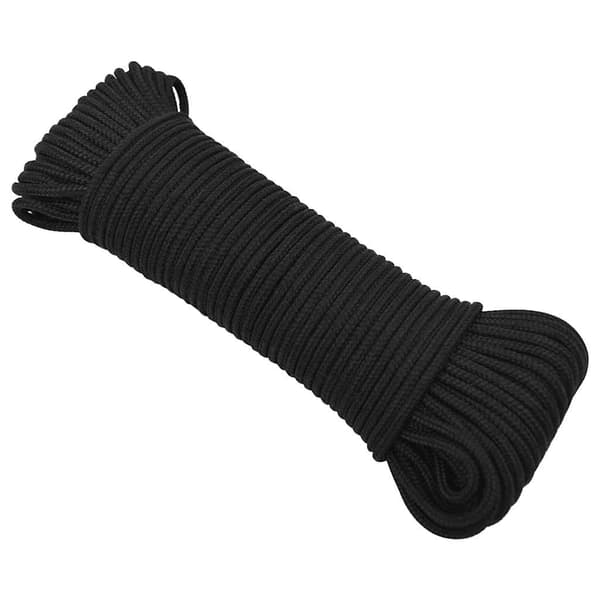 Båtlina helsvart 3 mm 25 m polypropen