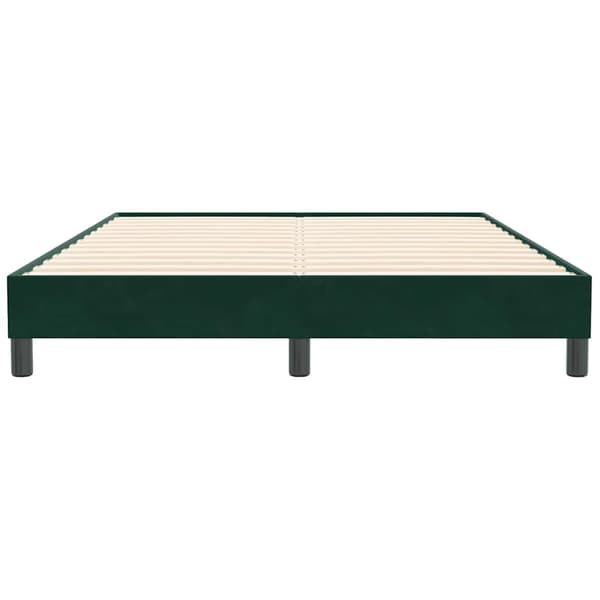 Sängram utan madrass mörkgrön 140x210 cm sammet
