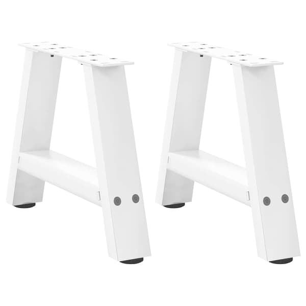 Soffbordsben A-formade 2 st vita 40x(30-31) cm stål