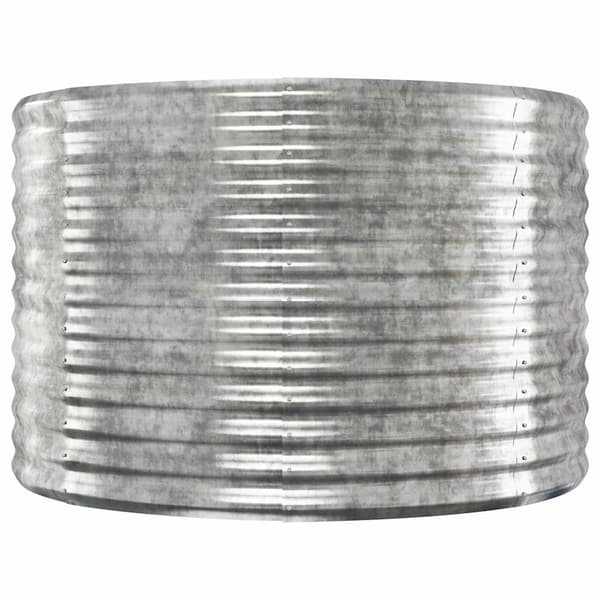 Odlingslåda galvaniserat stål 100x100x68 cm silver