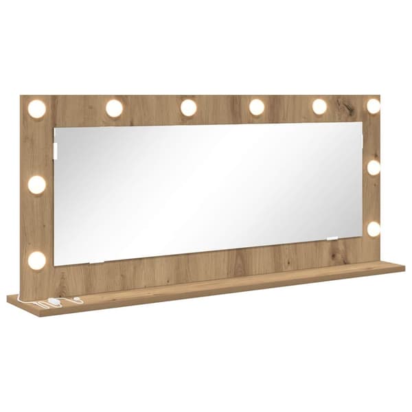 Smink Spegel Artisan Ek 100 x 45 x 18 cm Rektangulär