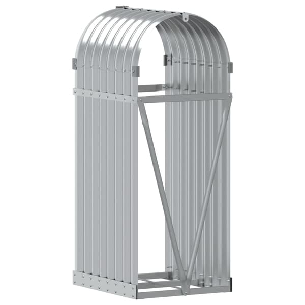 Vedställ silver 40x45x100 cm galvaniserat stål