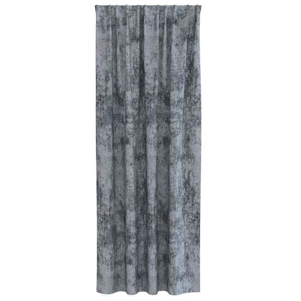 Sammetsgardiner 2 pcs Silvergrå 245 x 140 cm Sammet