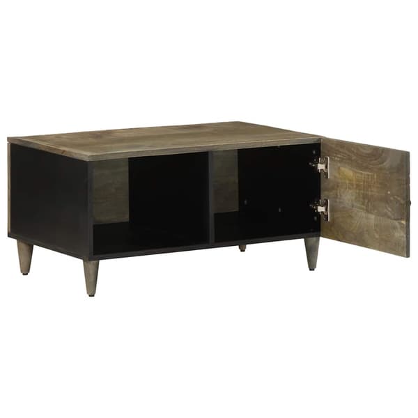 Soffbord ljusgrått 80x50x40 cm massivt trä mango