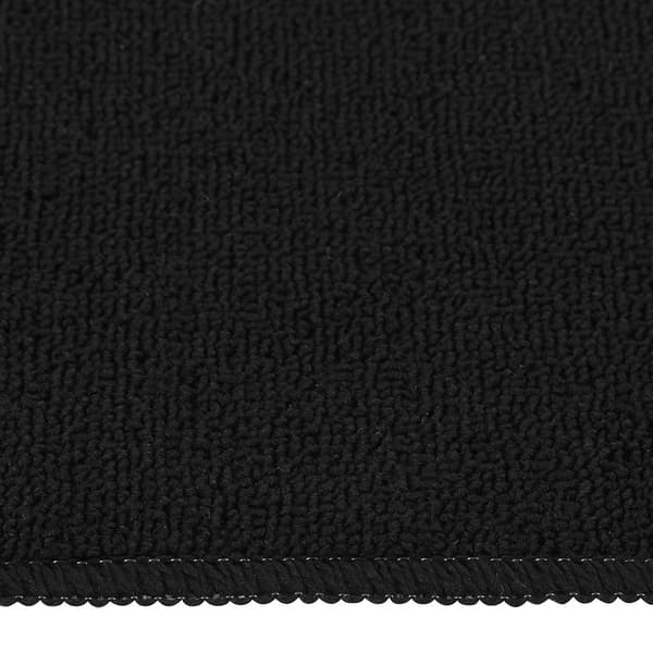 Trappstegsmattor 15 st 75x20 cm svart rektangulär