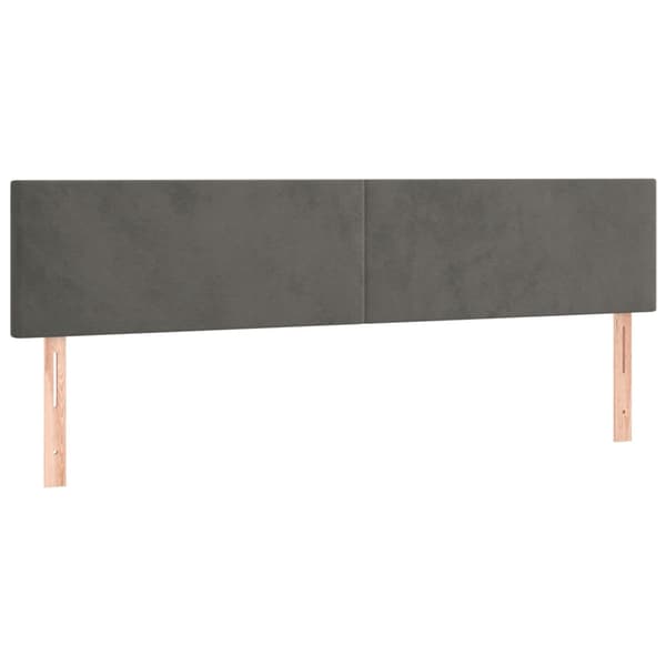 Ramsäng med madrass mörkgrå 120x190 cm sammet