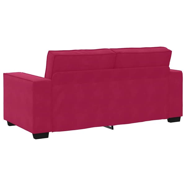 2-sitssoffa vinröd 180x78x84 cm sammet