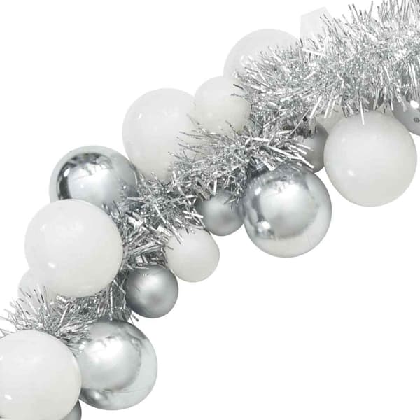Julkulagirland Vit och Silver 186 cm Polystyren
