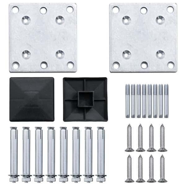 Staketstolpar 2 st aluminium 185 cm