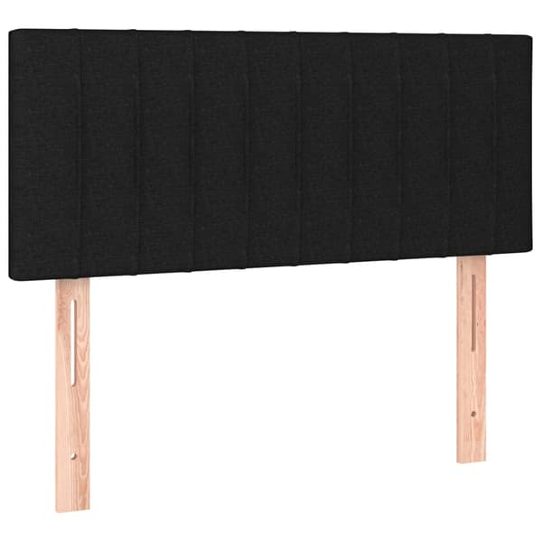 Ramsäng med madrass svart 80x200 cm tyg