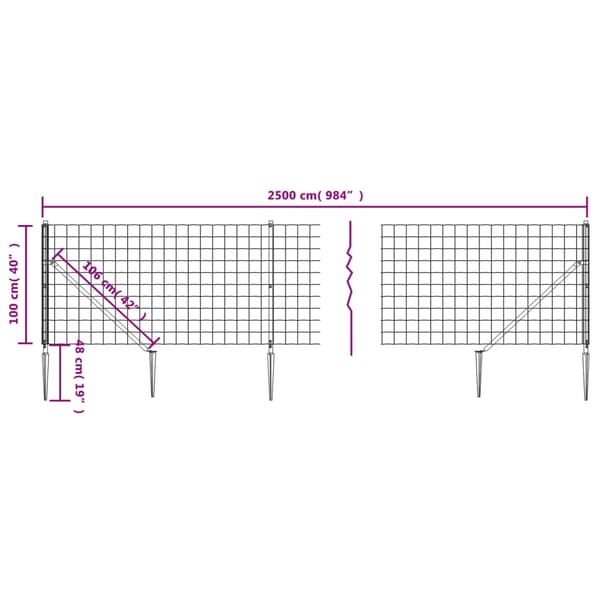 Stängsel med markspett grön 1x25 m