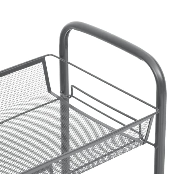 Rullvagn 4 våningar grå 46x26x85 cm järn