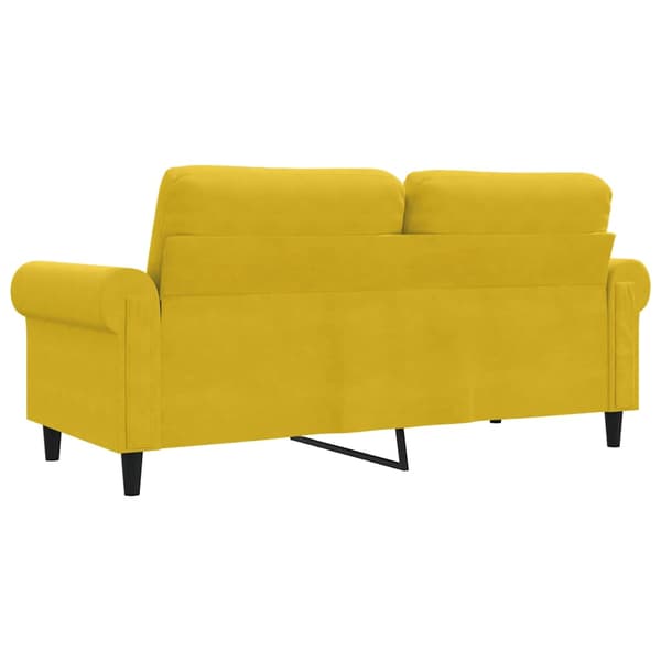 2-sitssoffa gul 140 cm sammet
