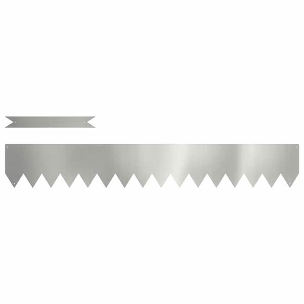 Kant för gräsmatta 30 pcs Silver 100 x 0,05 x 15 cm