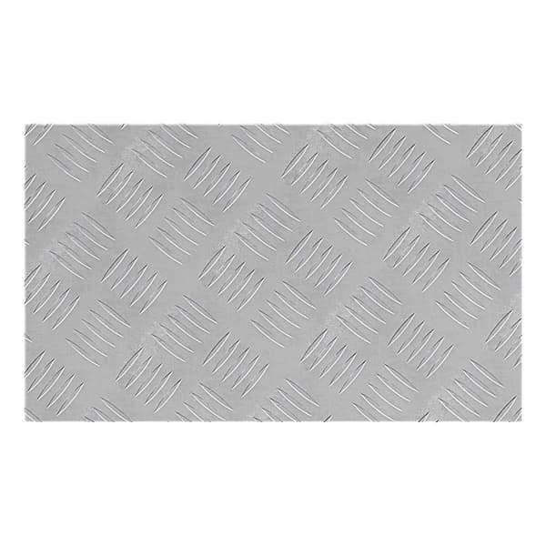 Trappsteg Rektangulär 4 pcs Silver 50 x 30 cm Aluminium