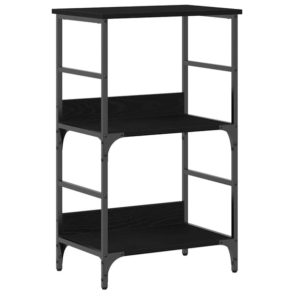 Hyllsystem Svart Ek 50 x 33 x 82 cm Konstruerat trä