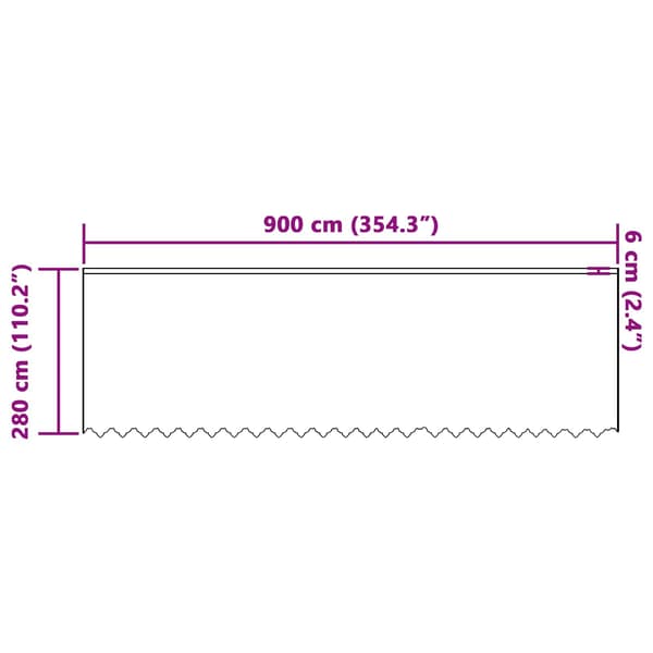 Spetsgardin med gardiner Blommor Vit 280 x 900 cm Polyester